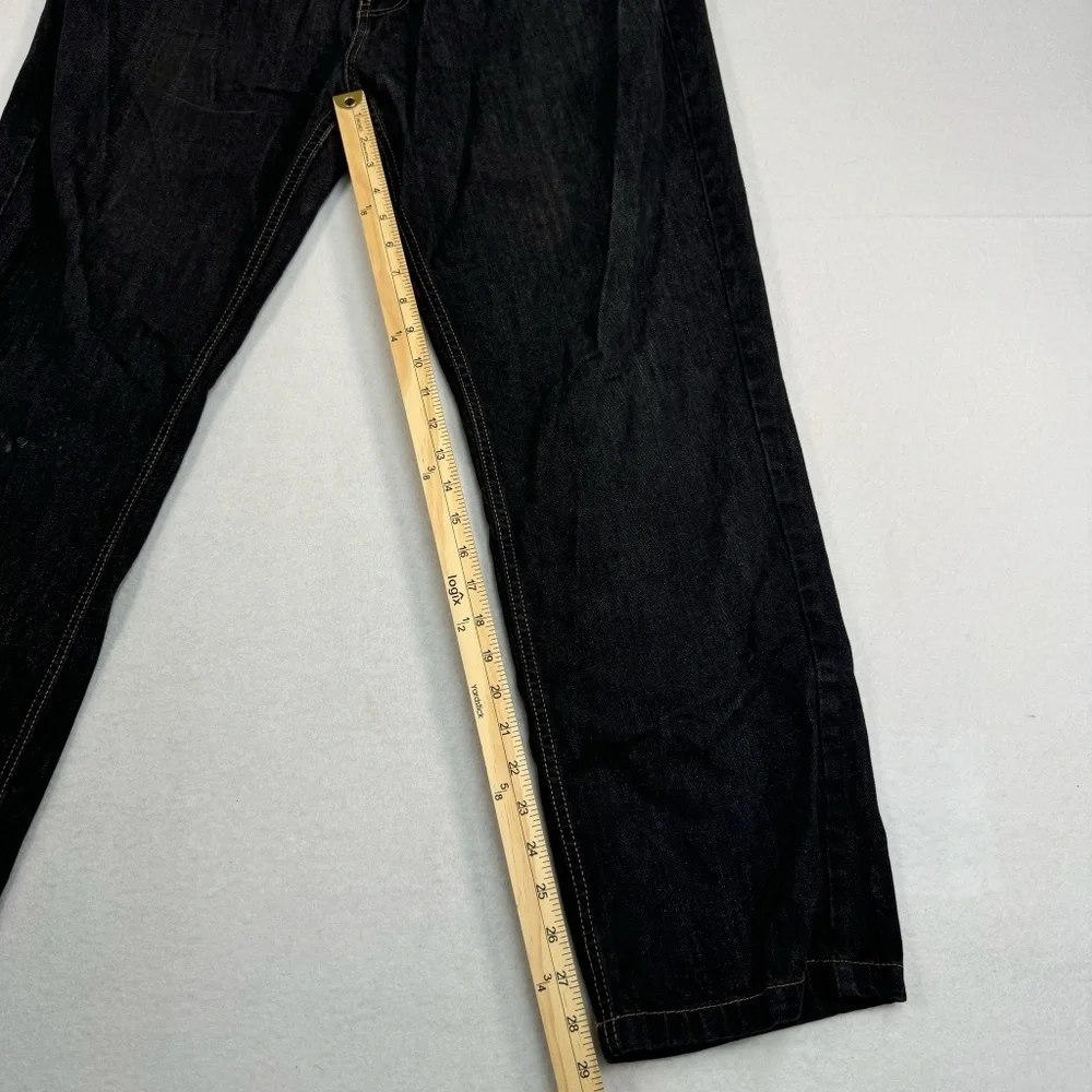 Evolution In Design Straight Leg Jeans Mens Size 38X32 Black High Rise